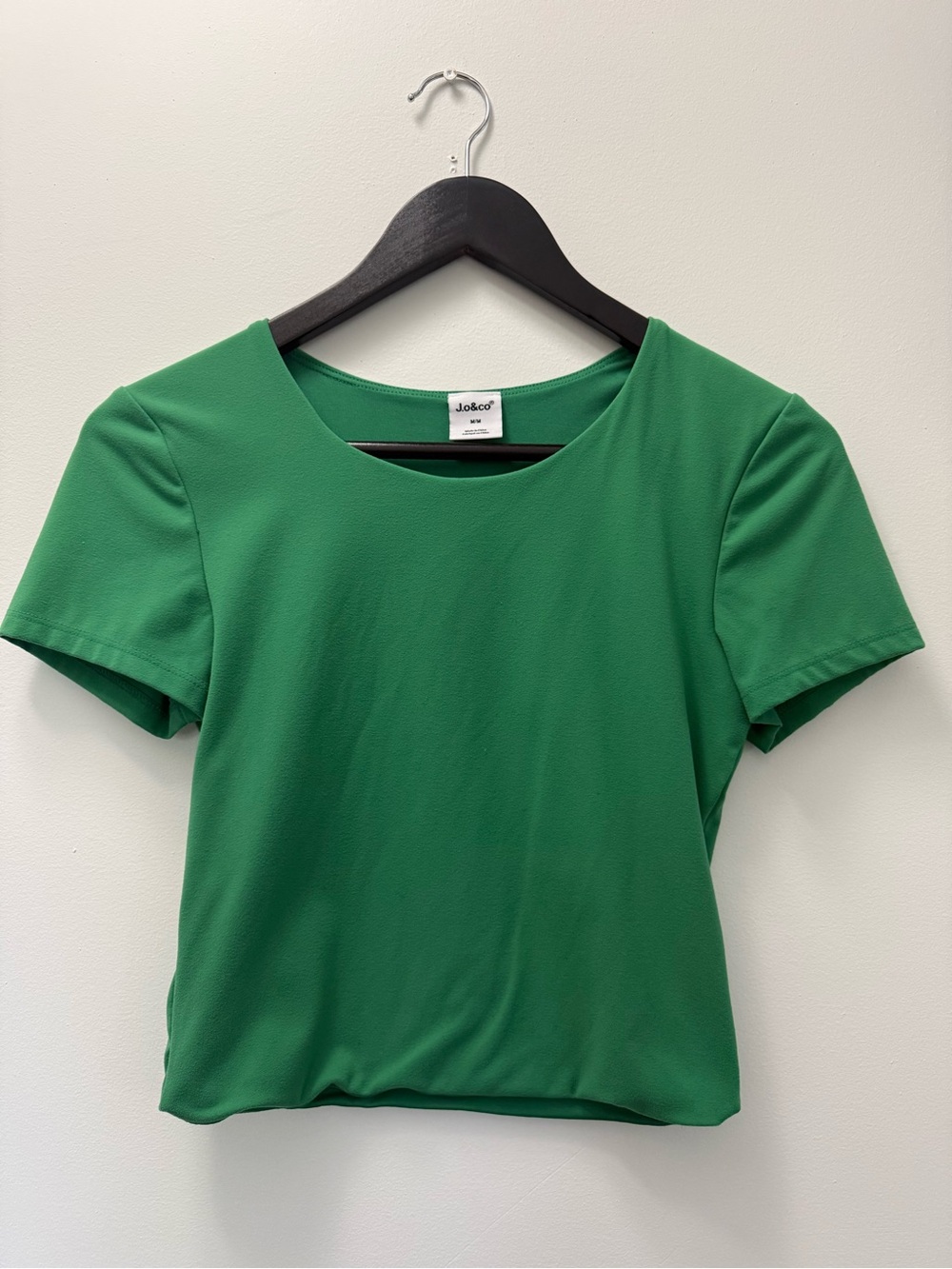 Jo&Co Green Short Sleeve Crewneck Top